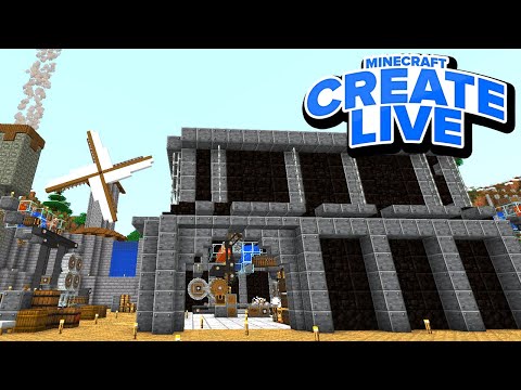 GOLDFABRIK fertig, optimiert & neues Gebäude! - Minecraft CREATE LIVE #14