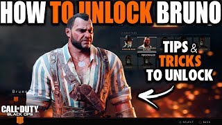 HOW TO UNLOCK BRUNO IN BLACK OPS 4 BLACKOUT | How to Unlock Zombie Characters in Call of Duty BO4