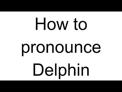 How to Pronounce Delphin (French)