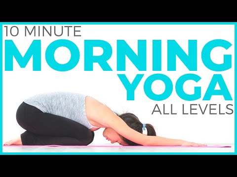 10 minute Simple Morning Full Body Flow Yoga for Beginners | Sarah Beth Yoga
