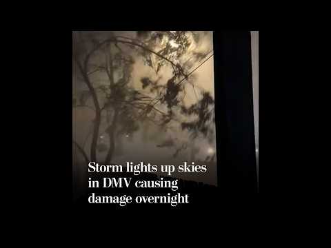 Storm lights up skies in DMV causing damage overnight
