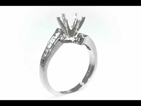 Ladies Channel Set Diamond Engagement Ring