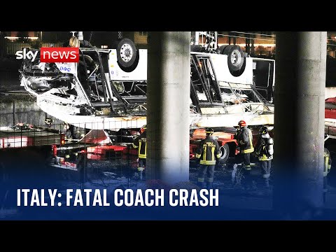 Italy: At least 21 people killed in coach crash