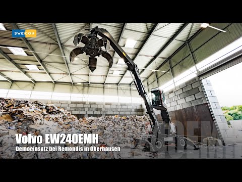 Volvo EW240EMH... Demoeinsatz des Volvo Material Handler bei Remondis in Oberhausen...