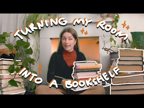 decluttering my books & turning my room into one big bookshelf 🌱