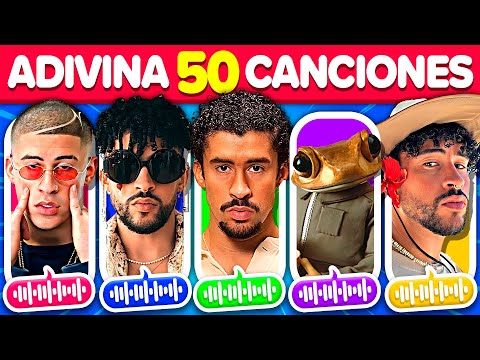 Adivina 50 Canciones de Bad Bunny 2025 🐸🎶🐰 DeBÍ TiRAR MáS FOToS | Play Quiz de Música