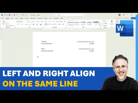 How to Left and Right Align on the Same Line in Microsoft Word - 2 Easy Methods