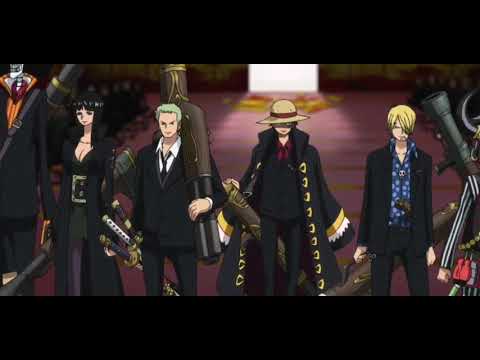 Luffy attacks shiki's palace (strong world)(dub)
