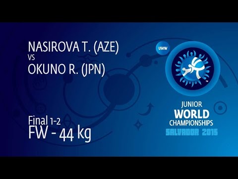 GOLD FW - 44 kg: T. NASIROVA (AZE) df. R. OKUNO (JPN), 5-2