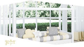 Quarto Montessoriano Tricot Poá Amarelo | Grão de Gente