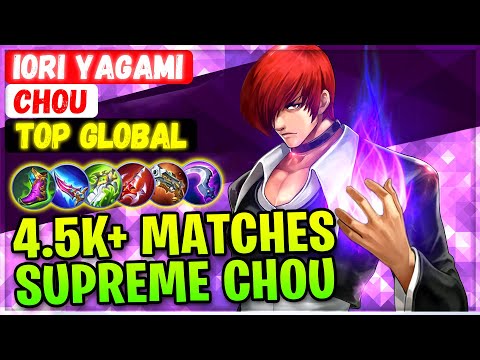 4.5K+ Matches Supreme Assassin Chou [ Top Global Chou ] Iori Yagami - Mobile Legends Emblem Build