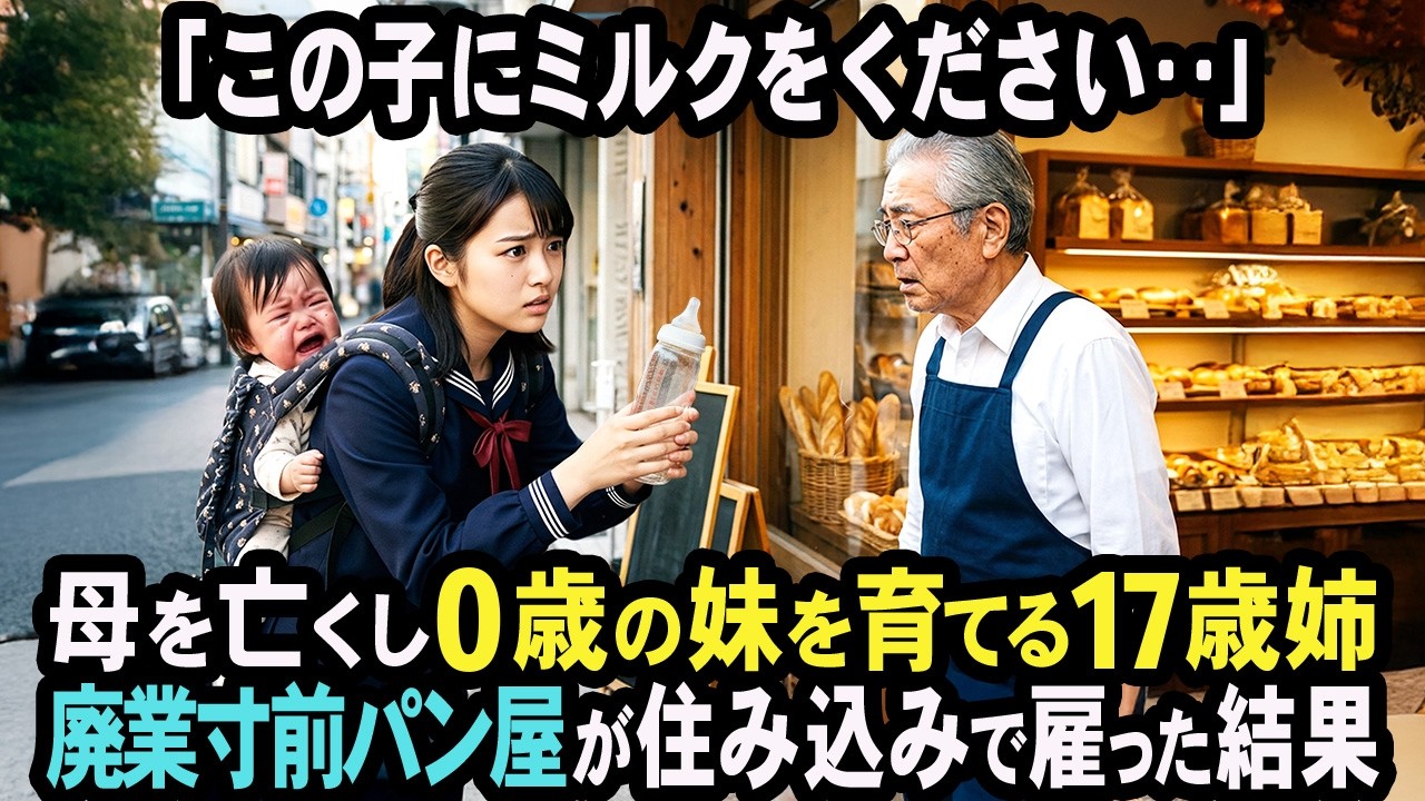 「何でもします！この子にミルクをください」母を亡くし０歳の妹を育てる17歳の女子高生 → 廃業寸前のパン屋が住み込みで雇った結果
