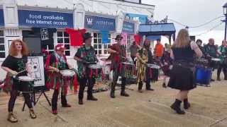 preview picture of video 'Pentacle Drummers on Eastbourne Pier (OPEN FOR BUSINESS)'