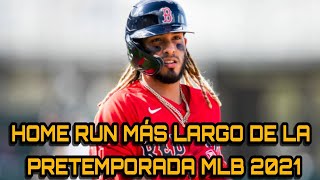 Cuadrangular más largo del Spring trainings mlb 2021-Jonathan Araúz 500ft