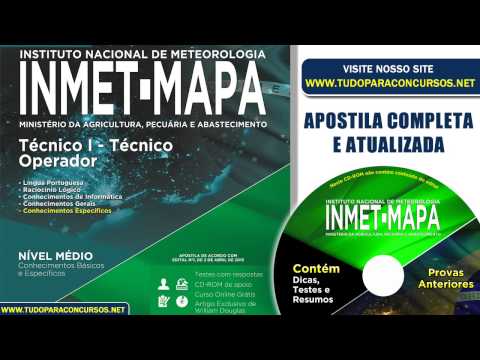 Apostila INMET MAPA Tecnico I Tecnico Operador 2015