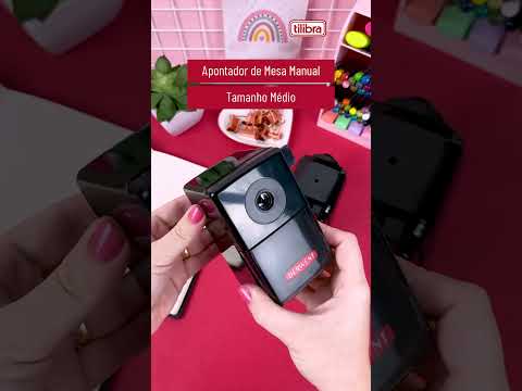 Vídeo do produto Apontador de Mesa Manual com Manivela 1 Furo com Depósito Super Point Grande Derwent