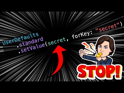 Never use User Defaults to store sensitive data! thumbnail