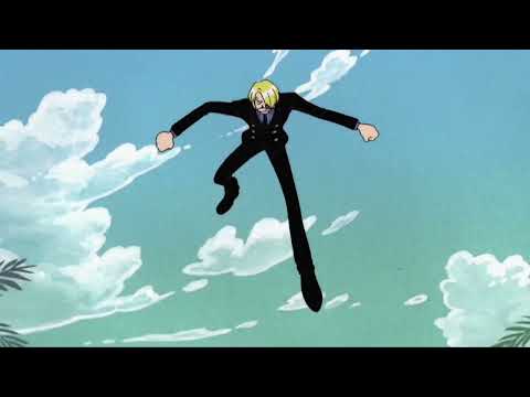 sanji kills a dinosaur