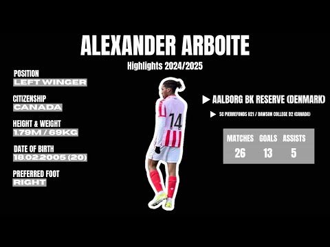 ALEXANDER ARBOITE HIGHLIGHT VIDEO 2024/2025 SEASON | AALBORG BK RESERVE 