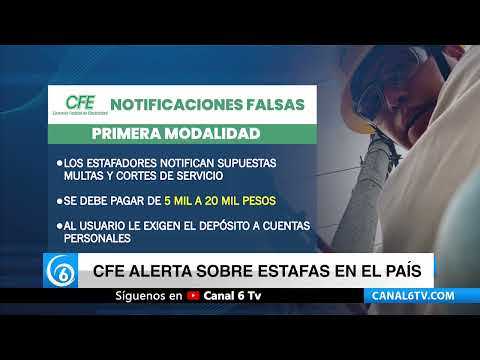 Video: CFE alerta sobre estafas en el país