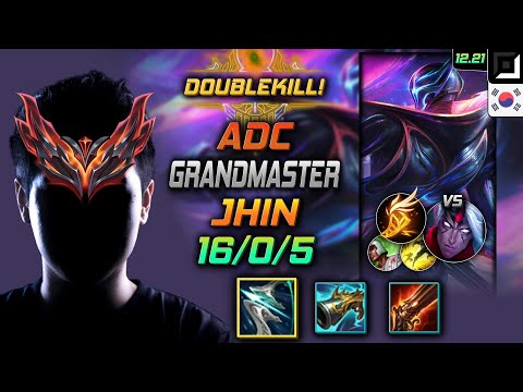 GrandMaster Adc Jhin Build Galeforce Fleet Footwork - Jhin Adc vs Varus - LOL KR 12.21