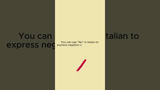 How to say "No" in Italian?? #language #italy #italian #language #Shorts