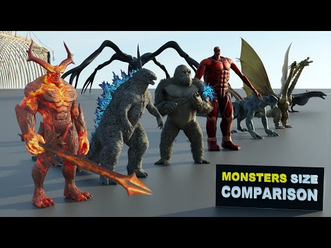 Monsters Size Comparison | 3d Animation Comparison | Real Scale Comparison