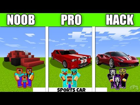 Minecraft Battle : SUPER SPEED CAR CRAFTING CHALLENGE - NOOB vs PRO vs HACKER vs GOD Animation