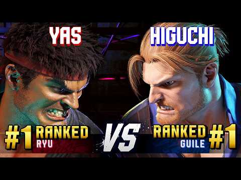 SF6 ▰ YAS (#1 Ranked Ryu) vs HIGUCHI (#1 Ranked Guile) ▰ High Level Gameplay