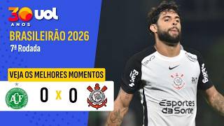 CORINTHIANS E CHAPECOENSE EMPATAM E BRASILEIRÃO TEM PRIMEIRO 0 A 0; VEJA OS MELHORES MOMENTOS