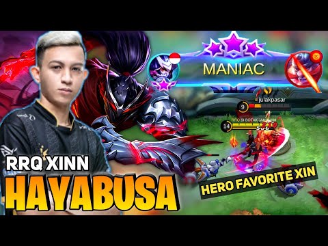 MANIAC! Hayabusa Perfect Gameplay | By SI BOTAK JAHANAM aka RRQ XINNN - Mobile Legends