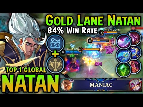 Natan Best Build Gold Lane!! 84% Win Rate [ Natan Top 1 Global Build 2024 ] - Mobile Legends