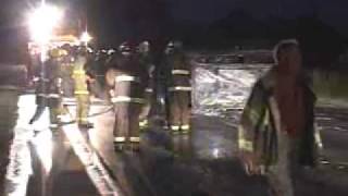 preview picture of video 'Car Crash Rollover Death Vehicle Caught Fire Hwy #1 Langley BC Canada'