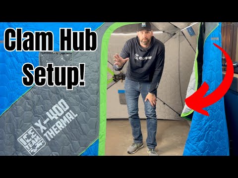 How I Set Up My Hub Shelter - Clam X400 Ice Team Walk-Through