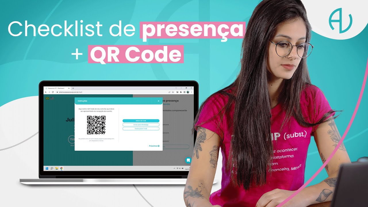 Checklist de presença + QR Code