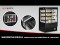 Commercial multideck display fridge - 900mm - 287L - with 2 double‑glazed sliding doors & 3 shelves - Black