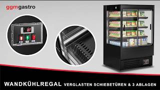 Commercial multideck display fridge - 1520mm - 493L - with 2 double‑glazed sliding doors & 3 shelves - Black