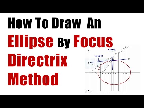 Как нарисовать эллипс методом фокусной директрисы — Инженерные кривые — Инженерное черчение