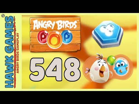 Angry Birds Stella POP Bubble Shooter Level 548 - Walkthrough, No Boosters