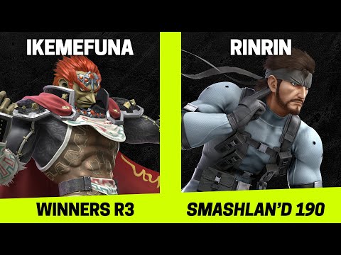 SmashLAN'd 190 Winners R3 - Ikemefuna (Ganondorf, Marth) vs Rinrin (Snake) - SSBU Tournament