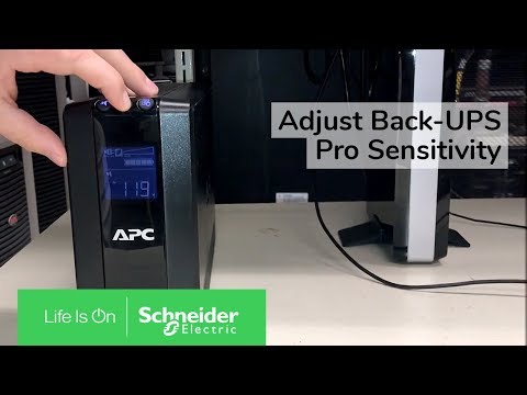 Adjusting Sensitivity of Back-UPS Pro RS/XS G & M Series | Schneider Electric