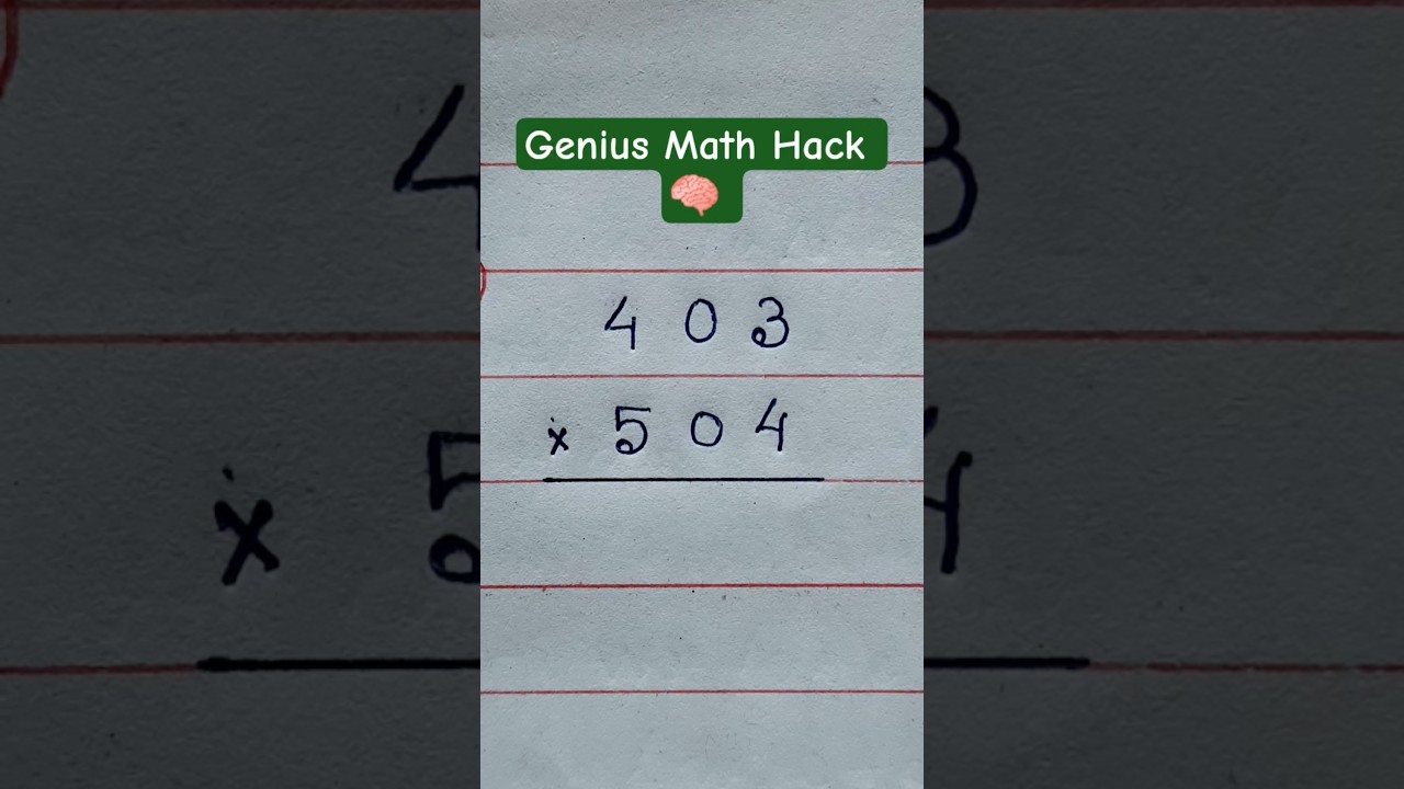 🤩😎Genius Math Hack🧠😊🔥 #maths #mathstricks #mathematics #reelviral #trendingreels #trendingshorts