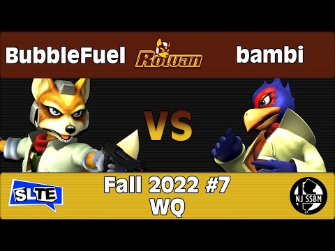 Rowan SSBM Fall 2022 #7: BubbleFuel (Fox) Vs. bambi (Falco) - WQ
