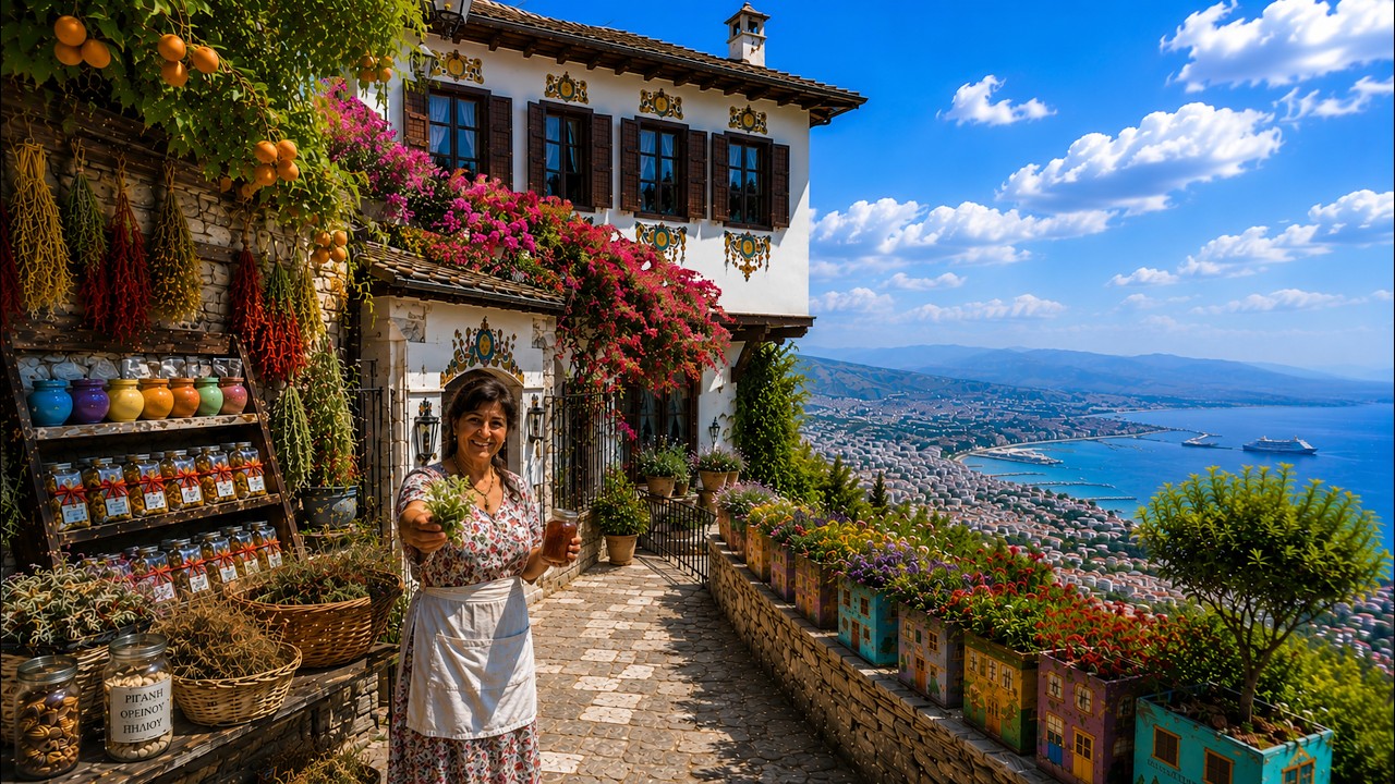 The Greek Mountain Village Hanging Above the Sea