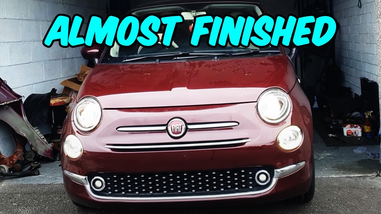 Refitting the Bumper & Trims/Replacing The Damaged Wheel Hub ( Salvage 2019 Fiat 500)
