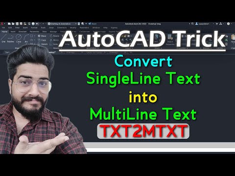 AutoCAD Tricks || Convert Text to MText || SingleLine Text to MultiLine Text AutoCAD Hacks
