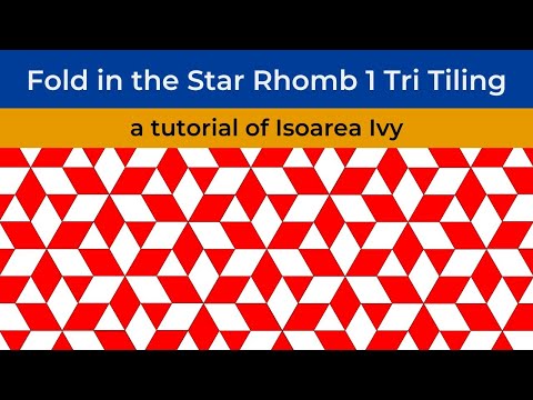 Learn to fold Isoarea Ivy, an origami tessellation in the Star Rhombi 1 Triangle Tiling