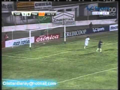 Sarmiento 1 Temperley 0 1era B Metropolitana 2010  Gol de Sarmiento