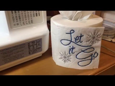 How To Machine Embroider on A Toilet Paper Roll