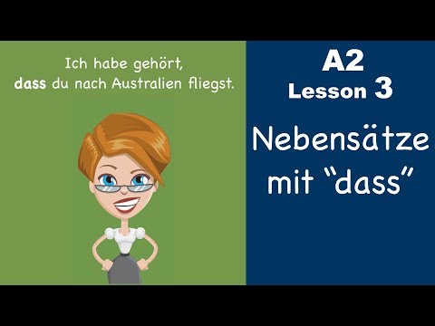 Learn German | Konjunktion dass | Nebensatz | German for beginners | A2 Lesson 3